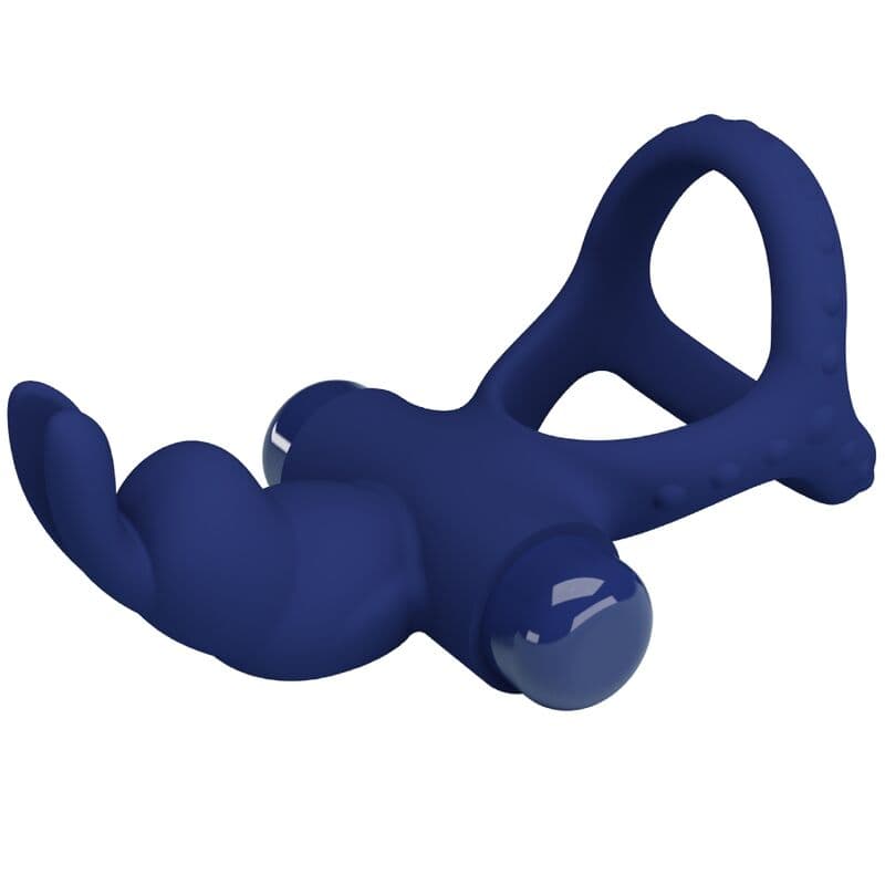 PRETTY LOVE - LUCHITO DOUBLE VIBRATING RING RABBIT BLUE thumb 5