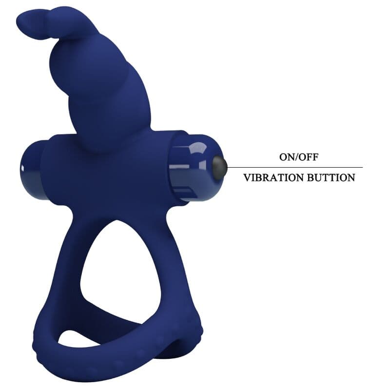 PRETTY LOVE - LUCHITO DOUBLE VIBRATING RING RABBIT BLUE thumb 8