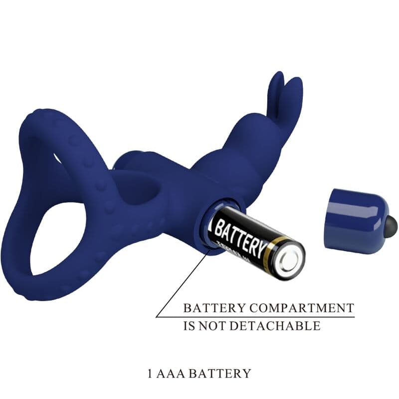 PRETTY LOVE - LUCHITO DOUBLE VIBRATING RING RABBIT BLUE thumb 9