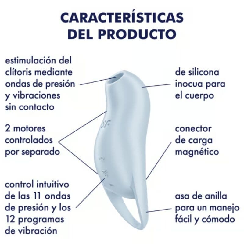 SATISFYER - POCKET PRO 1 CLITORIS STIMULATOR LIGHT BLUE thumb 4