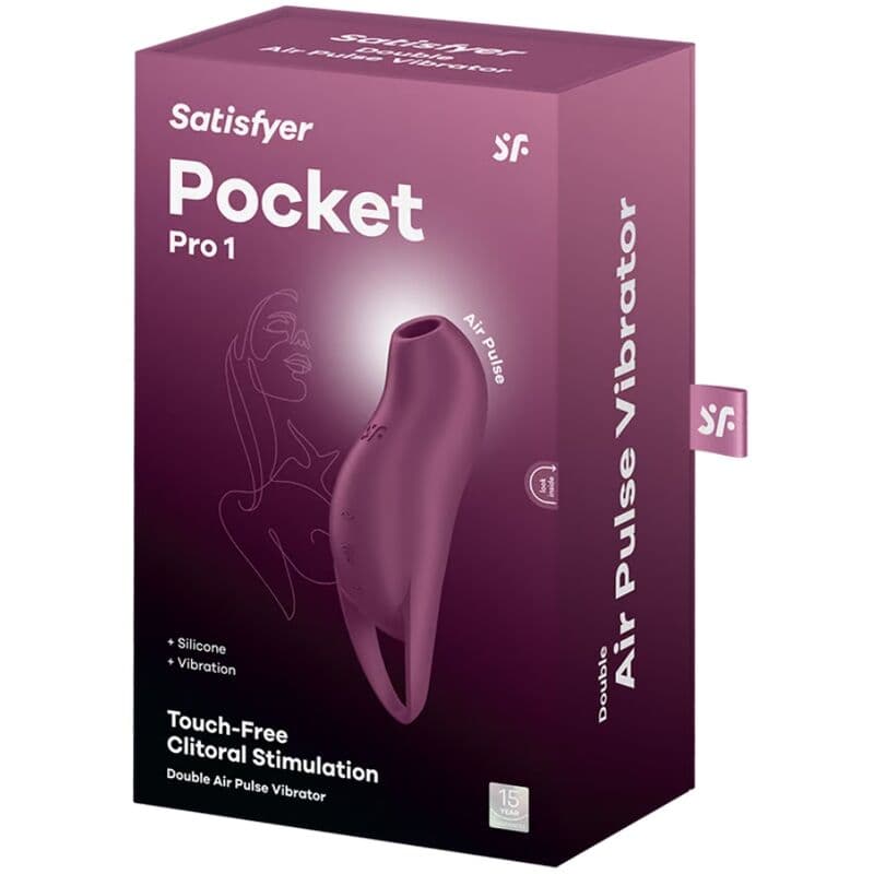 SATISFYER - POCKET PRO 1 CLITORIS STIMULATOR GARNET thumb 5