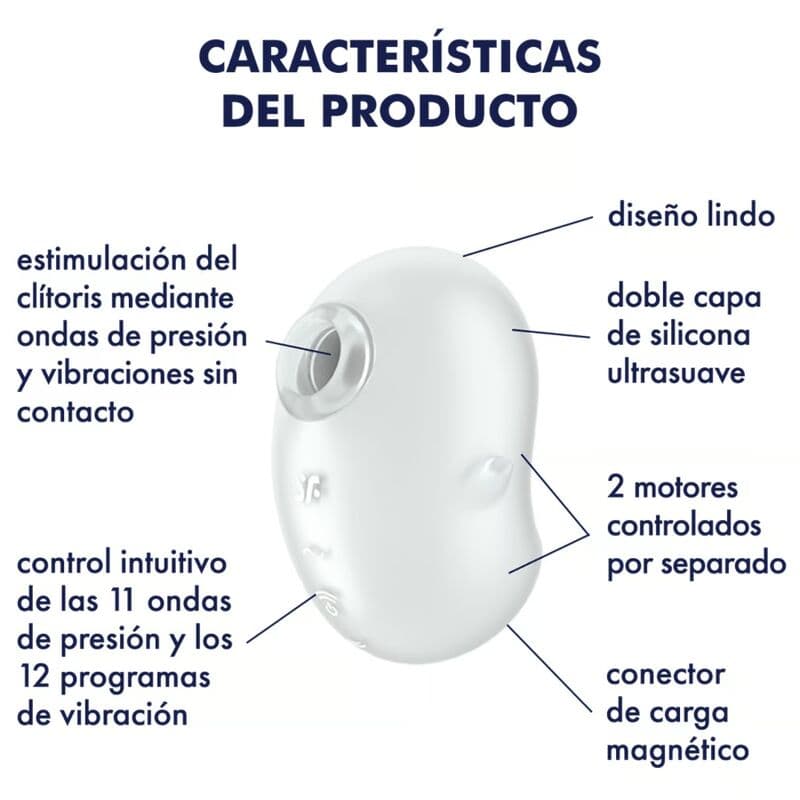 SATISFYER - CUTIE GHOST LAY-ON VIBRATOR WHITE thumb 4