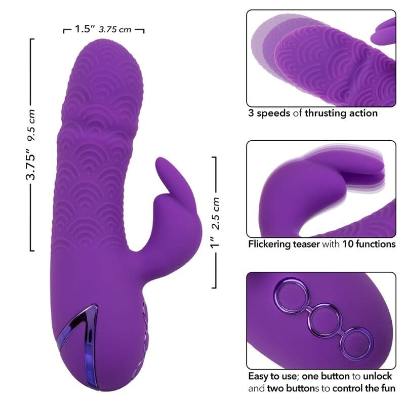 CALEXOTICS - MANHATTAN BEACH MARVEL VIBRATOR RABBIT PURPLE BY CALIFORNIA DREAMING thumb 7
