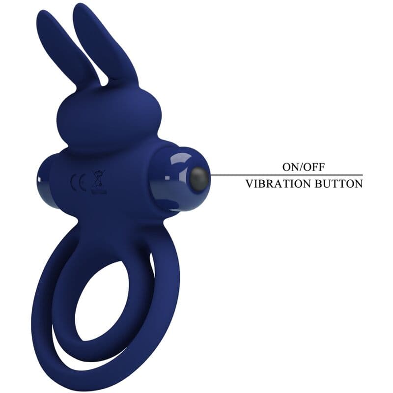 PRETTY LOVE - DAREY DOUBLE VIBRATING RING RABBIT BLUE thumb 7