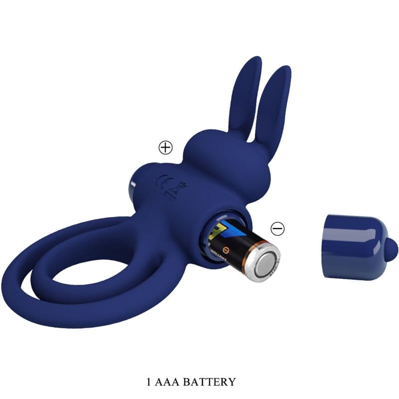 PRETTY LOVE - DAREY DOUBLE VIBRATING RING RABBIT BLUE thumb 8