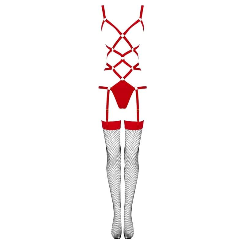 LIVCO CORSETTI FASHION - THIARA LC 20213 SET BODY + STOCKINGS RED L/XL thumb 6
