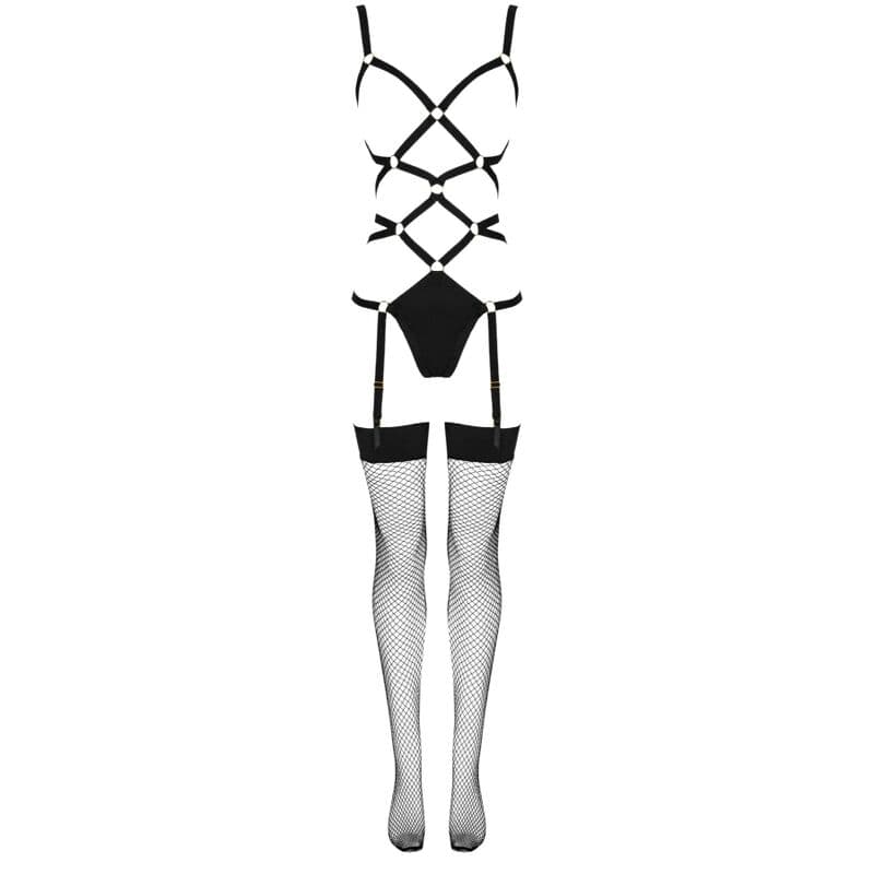 LIVCO CORSETTI FASHION - THIARA LC 20213 SET BODY + STOCKINGS BLACK L/XL thumb 6