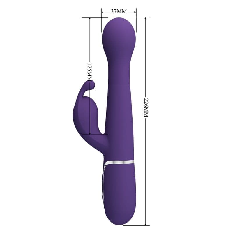 PRETTY LOVE - DEJON RABBIT VIBRATOR 3 IN 1 MULTIFUNCTION PURPLE thumb 8