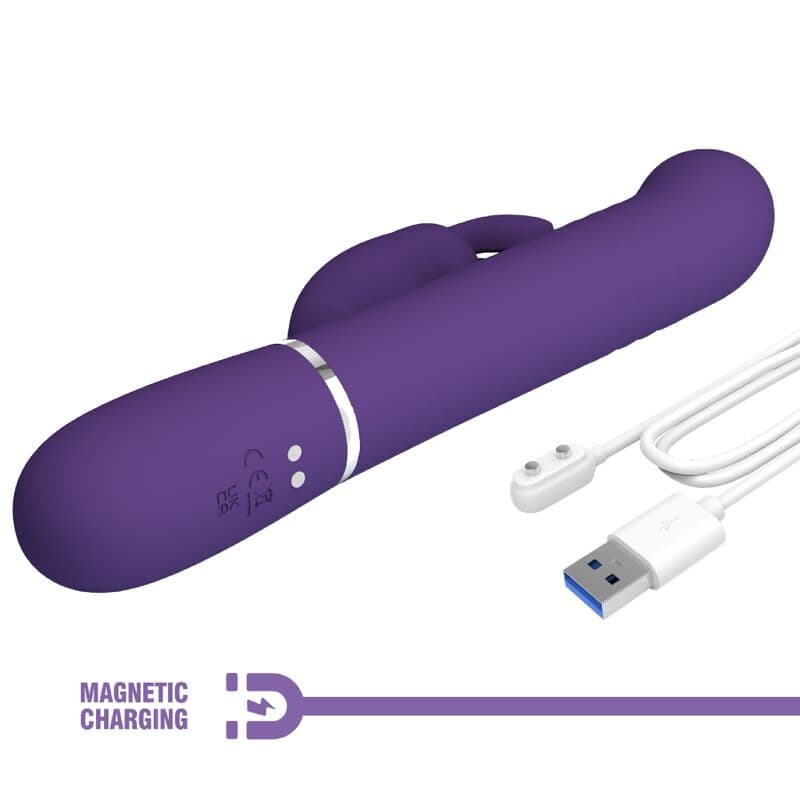 PRETTY LOVE - COALE RABBIT VIBRATOR 4 IN 1 PURPLE thumb 9