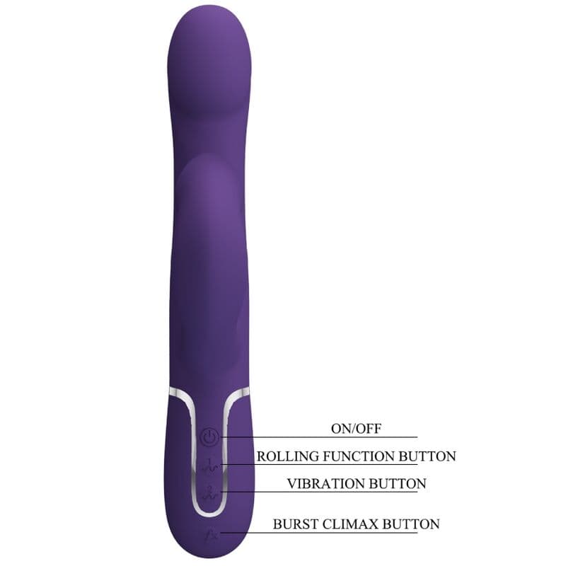PRETTY LOVE - ZALIN RABBIT VIBRATOR PEARLS 4 IN 1 PURPLE thumb 9
