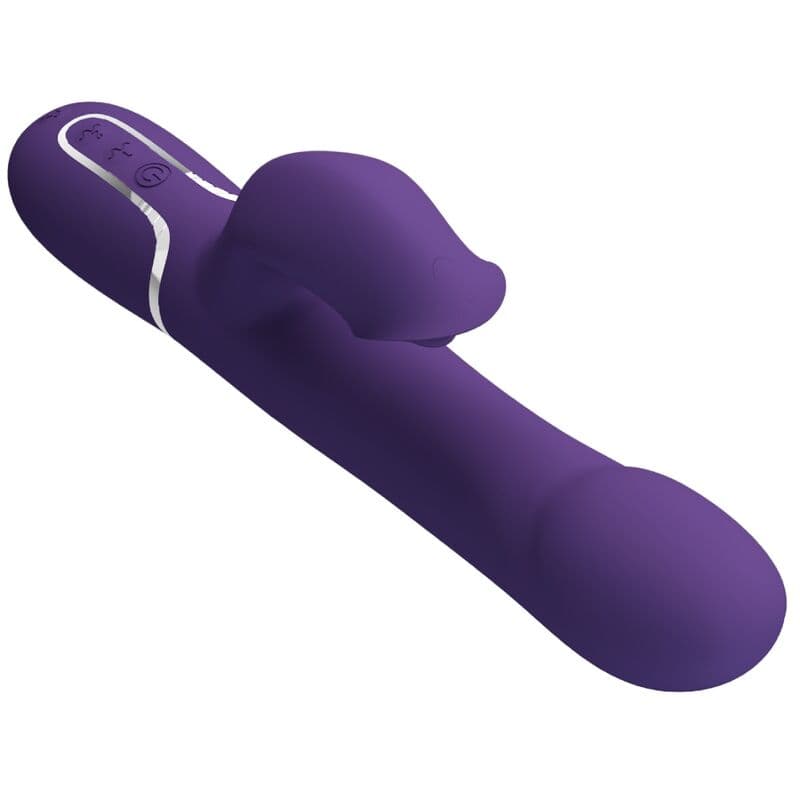 PRETTY LOVE - ZALIN RABBIT VIBRATOR PEARLS 4 IN 1 PURPLE thumb 5