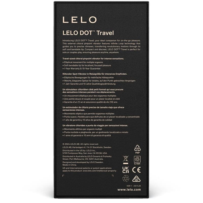 LELO - DOT TRAVEL CLITORIS STIMULATOR PURPLE thumb 3