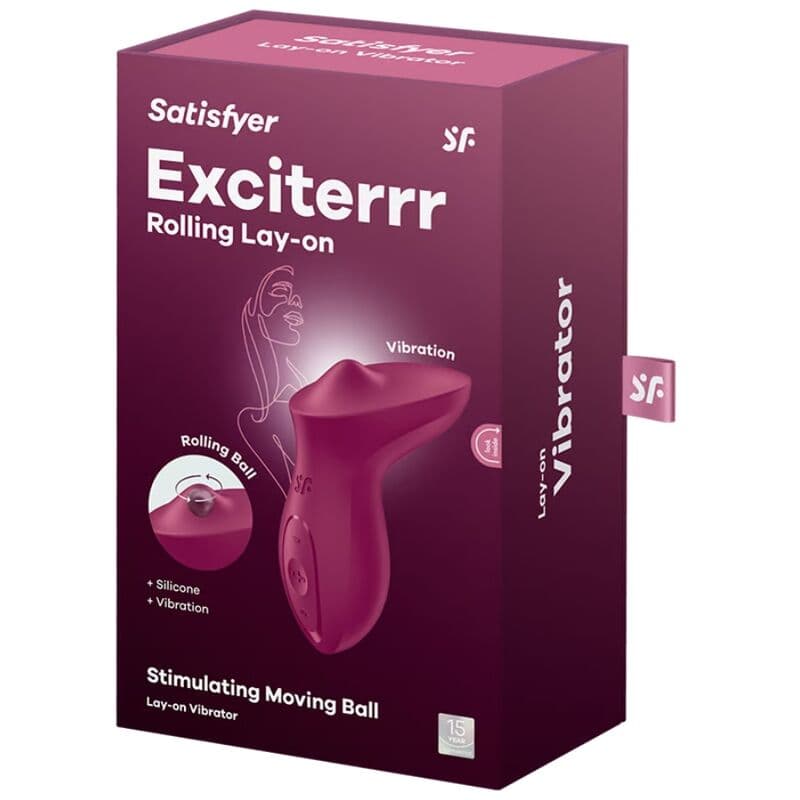 SATISFYER - EXCITERRR LAY-ON CLITORIS BERRY VIBRATOR thumb 5