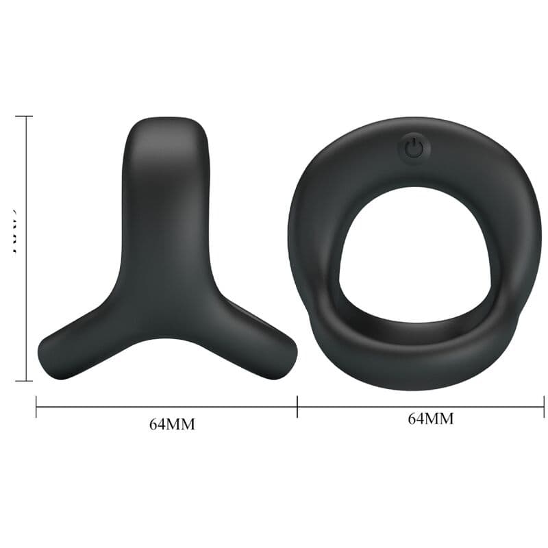 PRETTY LOVE - ELLIOTT  BLACK VIBRATOR RING thumb 7