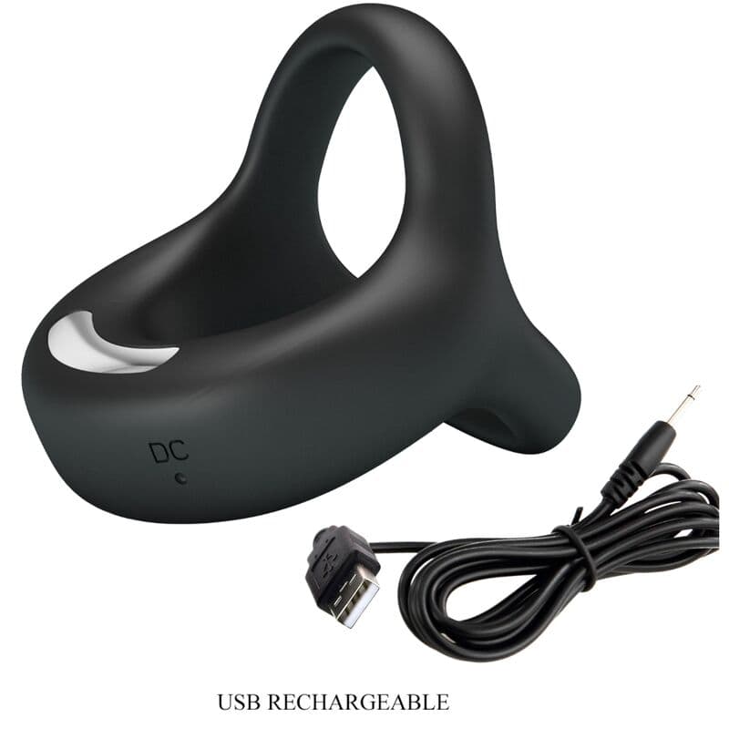 PRETTY LOVE - ELLIOTT  BLACK VIBRATOR RING thumb 8