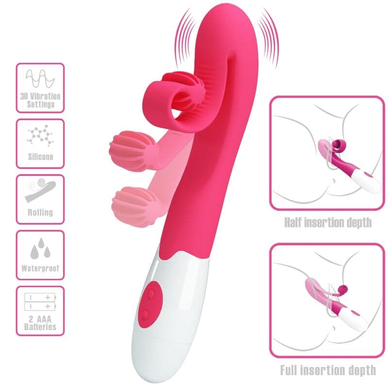 ROMANCE - PINK VIBRATOR AND STIMULATOR 30 SPEEDS thumb 5