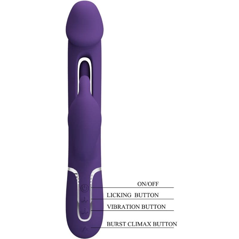 PRETTY LOVE - KAMPAS RABBIT 3 IN 1 MULTIFUNCTION VIBRATOR WITH TONGUE VIOLET thumb 7