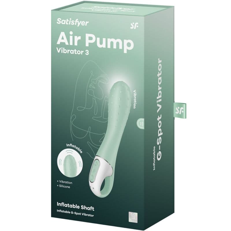 SATISFYER - AIR PUMP VIBRATOR 3 INFLATABLE G POINT MINT thumb 6