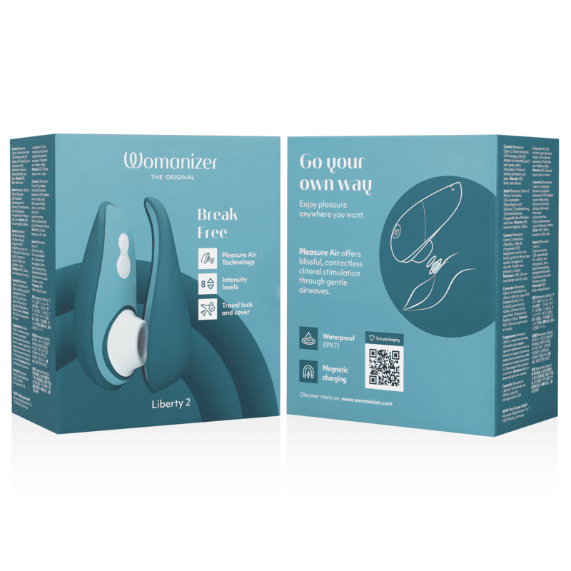 WOMANIZER - LIBERTY 2 CLITORIS STIMULATOR & SUCTION BLUE thumb 7