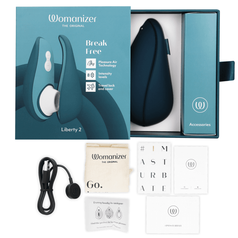 WOMANIZER - LIBERTY 2 CLITORIS STIMULATOR & SUCTION BLUE thumb 6