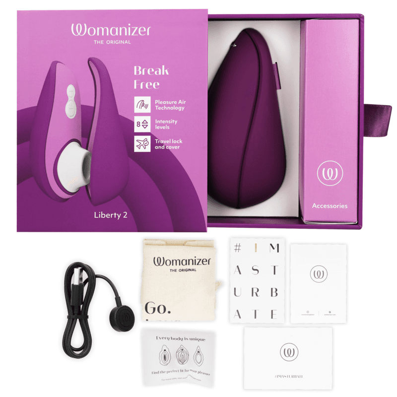 WOMANIZER - LIBERTY 2 CLITORIS STIMULATOR & SUCTION VIOLET thumb 6