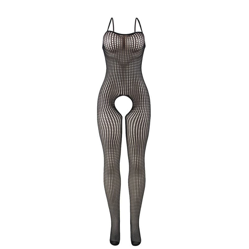 SUBBLIME - 951726 BLACK ELASTIC FISHNET CROTCHLESS BODYSTOCKING ONE SIZE thumb 4