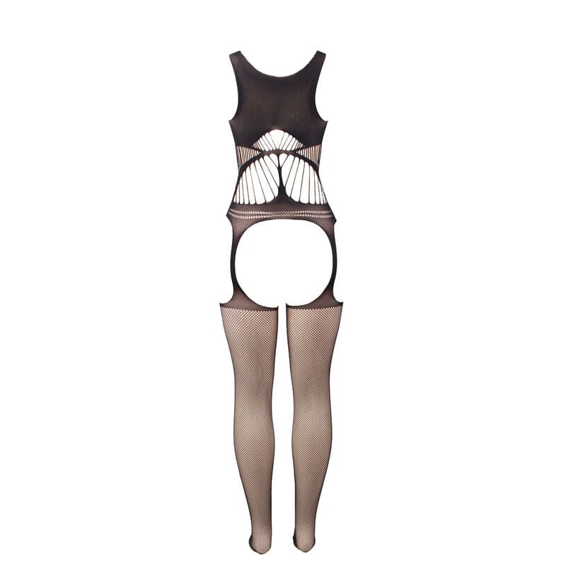 SUBBLIME - 951900 FISHNET CROTCHLESS BODYSTOCKING WITH CUP AND OPEN SHOULDERS BLACK ONE SIZE thumb 4