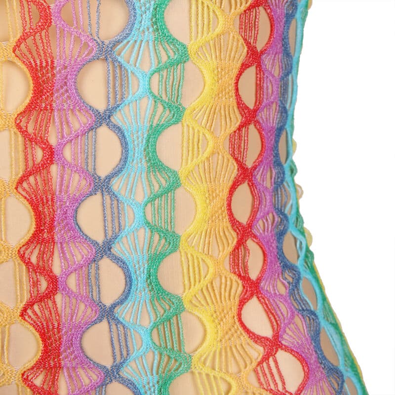 SUBBLIME - 952365 RAINBOW BARE SHOULDER FISHNET DRESS ONE SIZE thumb 7