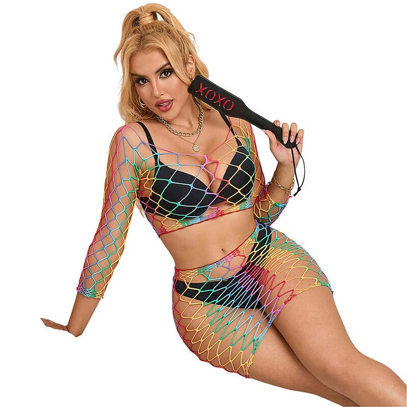 SUBBLIME - 952440 2-PIECE FISHNET SET LONG SLEEVE RAINBOW ONE SIZE thumb 4
