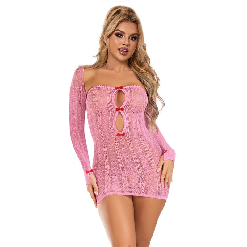 SUBBLIME - 952471 PINK FISHNET DRESS ONE SIZE thumb 4