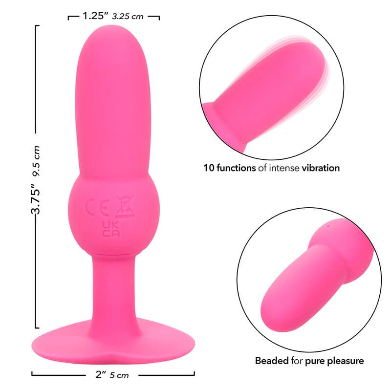 CALEXOTICS - FIRST TIME ANAL PLUG BEADED PROBE 10 VIBRATIONS PINK thumb 7