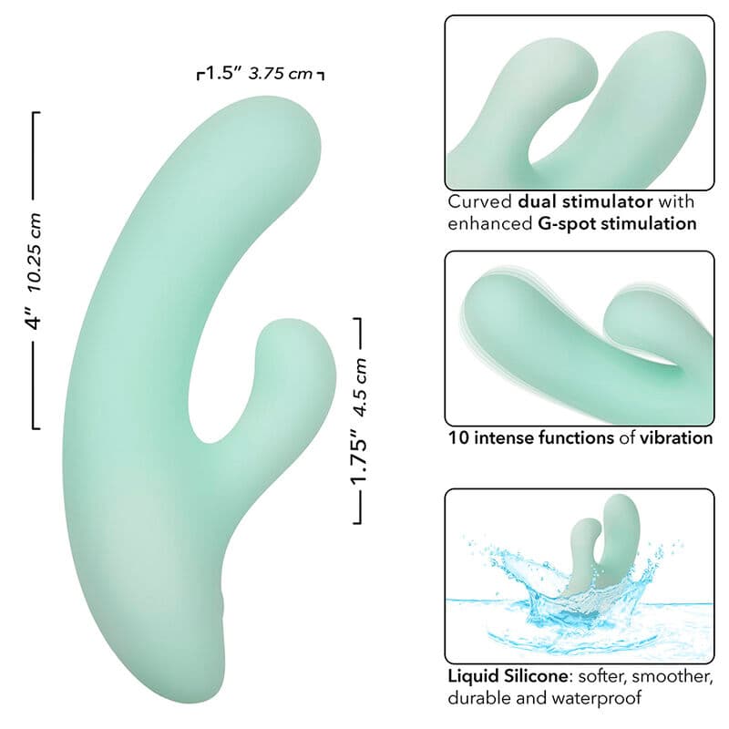 CALEXOTICS - PACIFICA FIJI VIBRATOR & ESTIMULATOR G SPOT 10 VIBRATIONS AQUA thumb 7