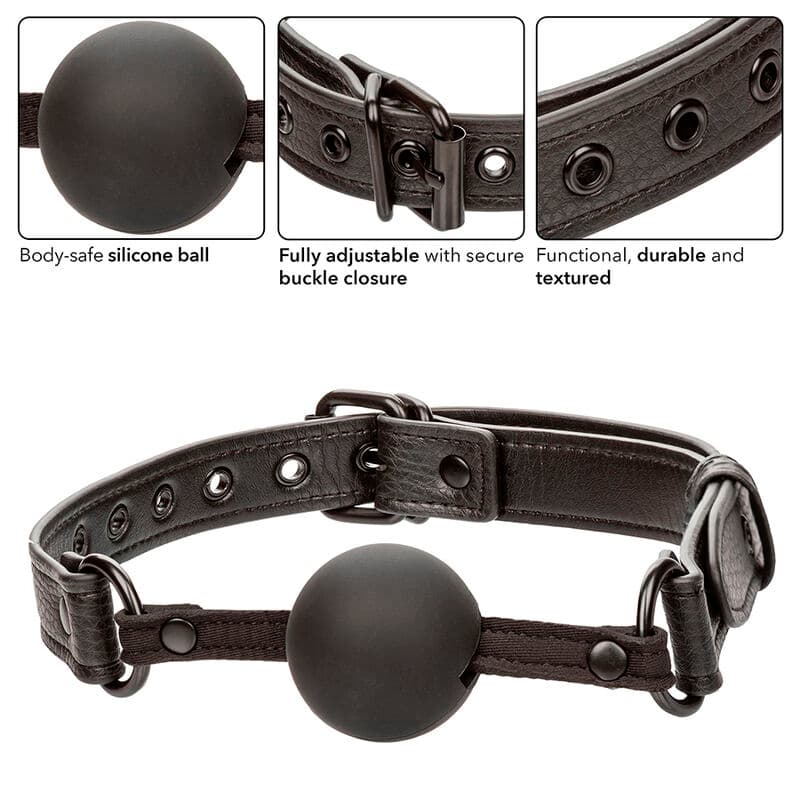 CALEXOTICS - NOCTURNAL BALL GAG SILICONE BLACK thumb 4