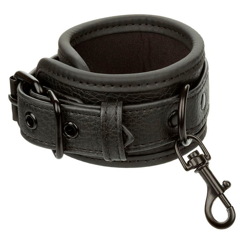 CALEXOTICS - NOCTURNAL LEATHER WRIST CUFFS ADJUSTABLE BLACK thumb 3