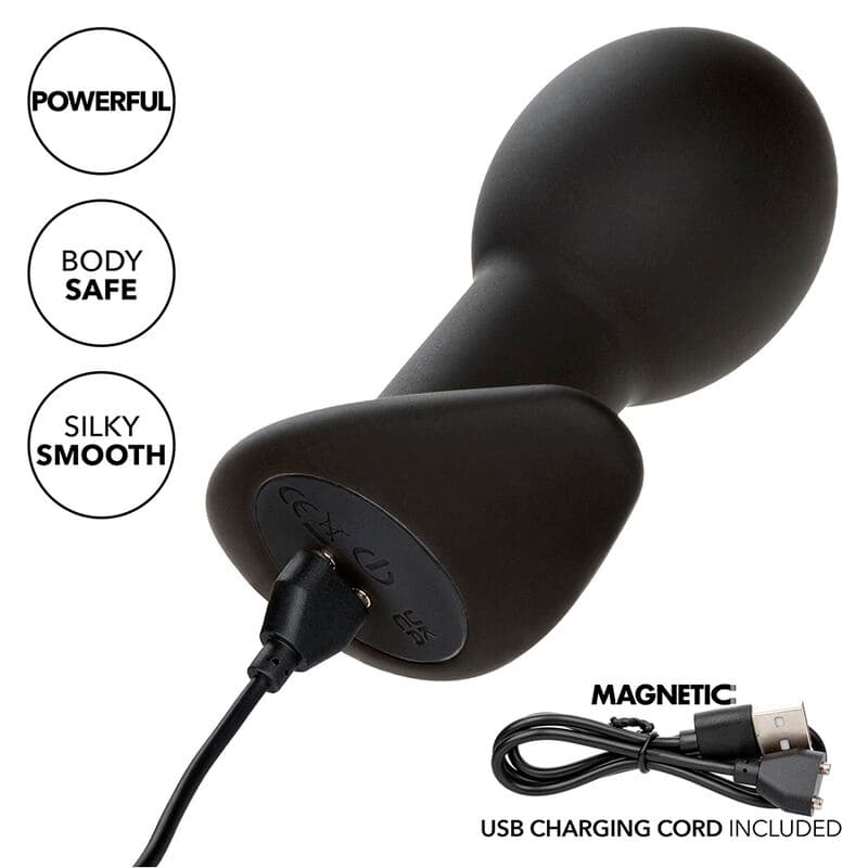 CALEXOTICS - ROCK BOTTOM ANAL PLUG 10 VIBRATIONS SILICONE BLACK thumb 7