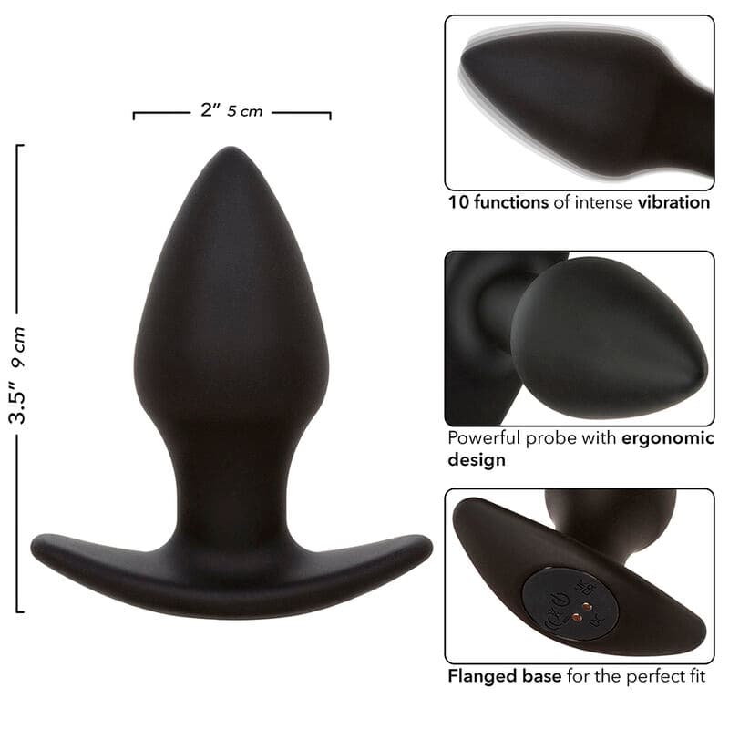 CALEXOTICS - ROCK BOTTOM PERFECT ANAL PLUG 10 VIBRATIONS SILICONE BLACK thumb 7