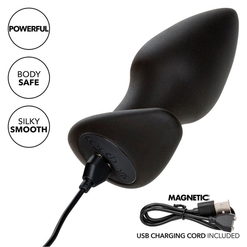 CALEXOTICS - ROCK BOTTOM PERFECT ANAL PLUG 10 VIBRATIONS SILICONE BLACK thumb 8