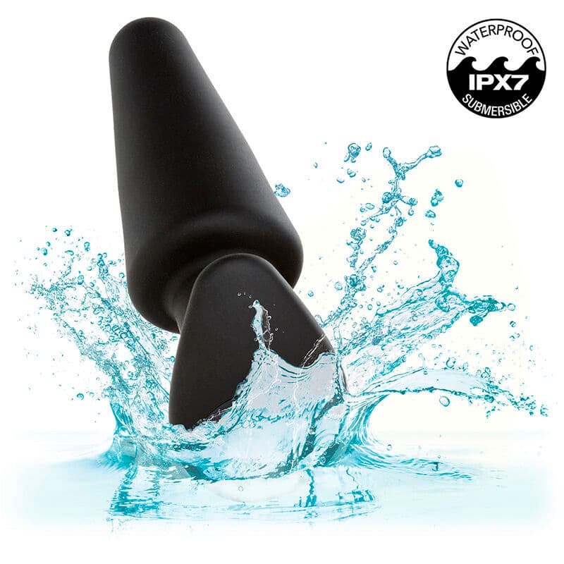 CALEXOTICS - ROCK BOTTOM TAPERED ANAL PLUG 10 VIBRACIONES SILICONE BLACK thumb 9