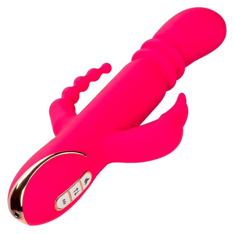 CALEXOTICS - JACK FANTASY TRIPLE HEATED VIBRATOR RABBIT PINK thumb 3