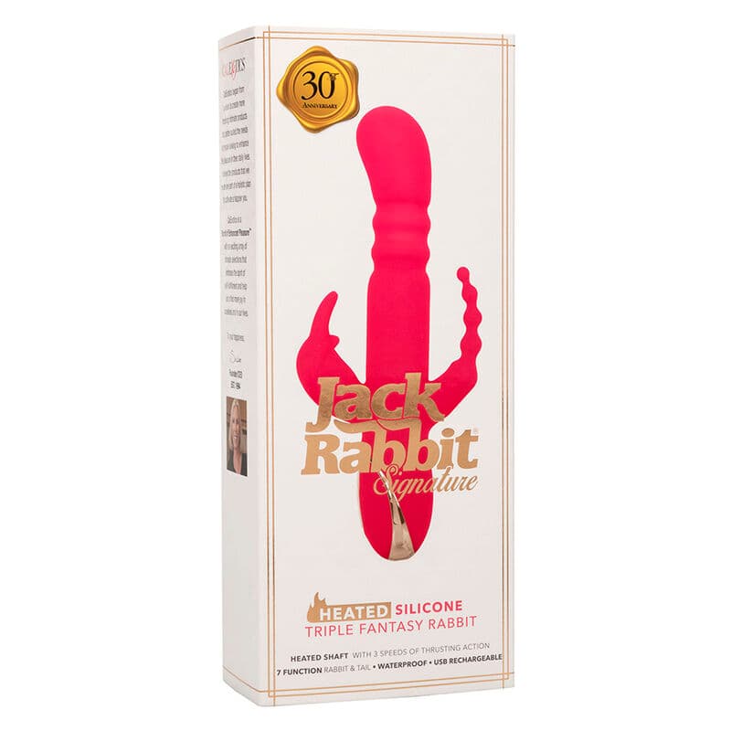 CALEXOTICS - JACK FANTASY TRIPLE HEATED VIBRATOR RABBIT PINK thumb 10