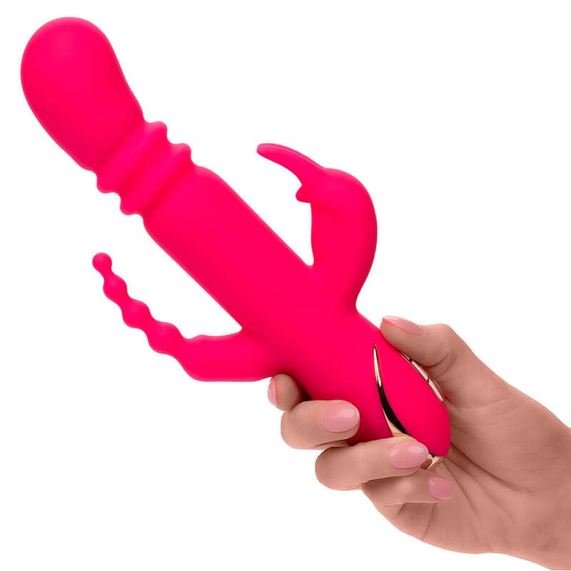 CALEXOTICS - JACK FANTASY TRIPLE HEATED VIBRATOR RABBIT PINK thumb 6
