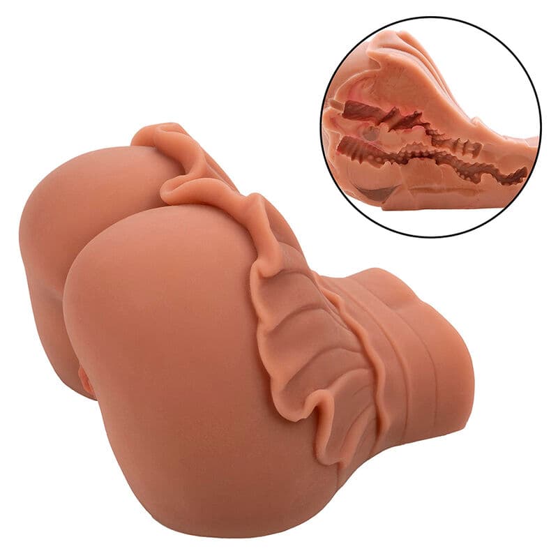 CALEXOTICS - THE HOMECOMING QUEEN DOUBLE REALISTIC MASTURBATOR CARAMEL thumb 8