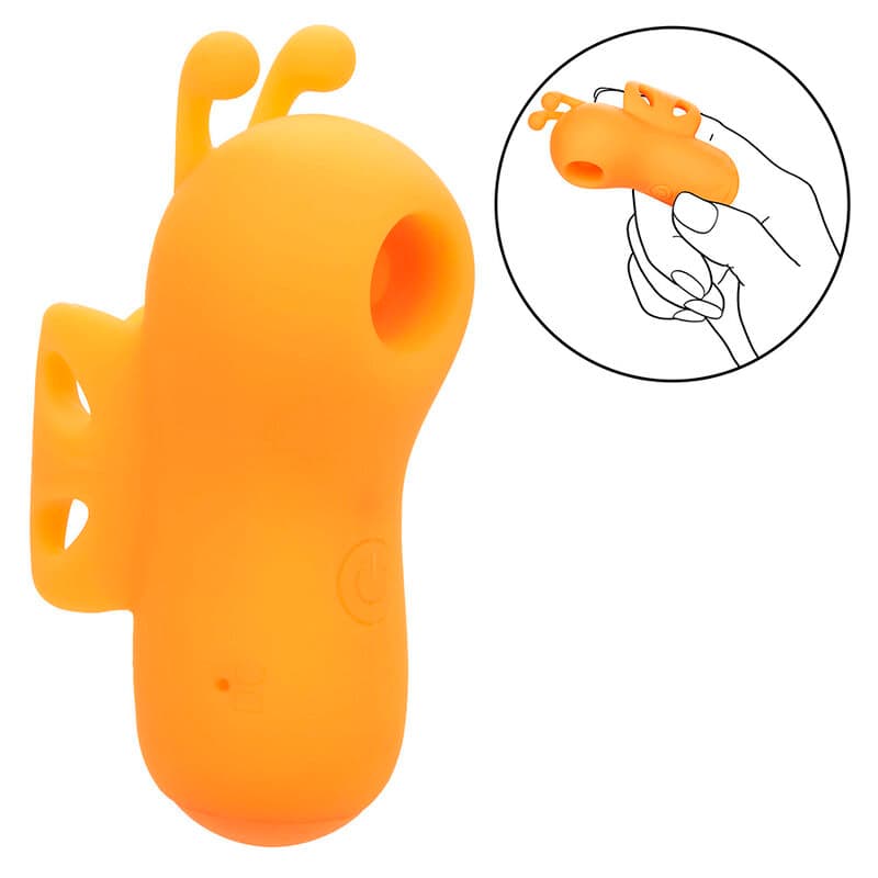 CALEXOTICS - NEON VIBES THE BUZZING VIBE FINGER STIMULATOR 10 VIBRATIONS ORANGE thumb 7