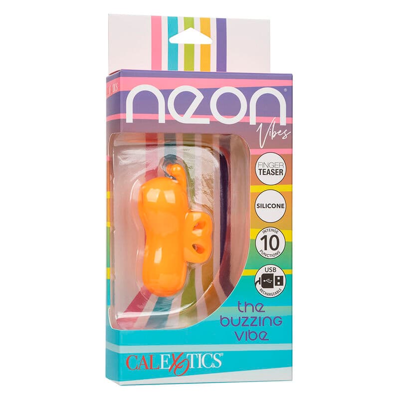 CALEXOTICS - NEON VIBES THE BUZZING VIBE FINGER STIMULATOR 10 VIBRATIONS ORANGE thumb 11