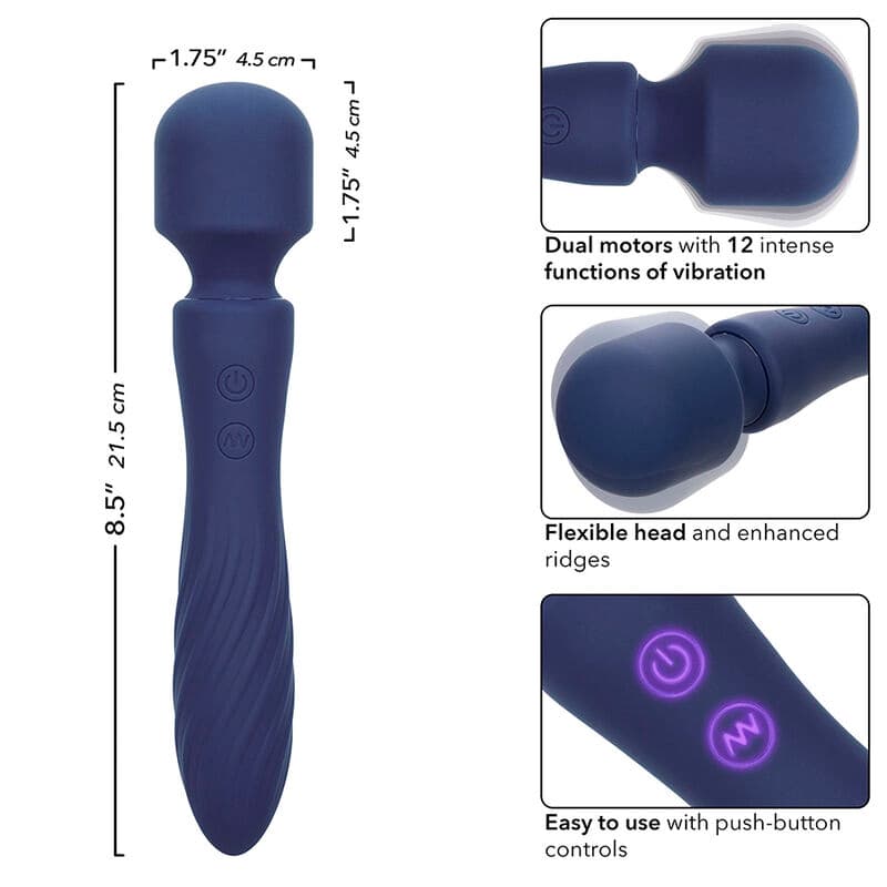 CALEXOTICS - CHARISMA MYSTIQUE MASSAGER DUAL MOTORS 12 FUNCTIONS 20,5 CM X 4.5 CM PURPLE thumb 8