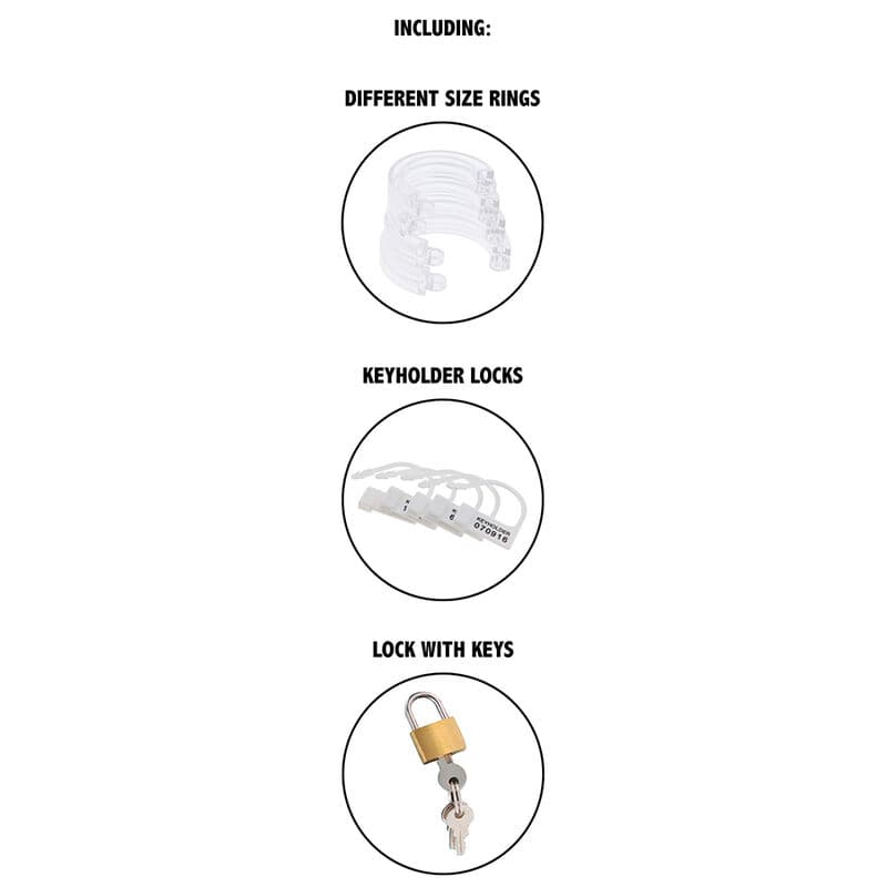 HIDDEN DESIRE - EXTREME CHASTITY COCK CAGE ACRYLIC ADJUSTABLE CLEAR thumb 4