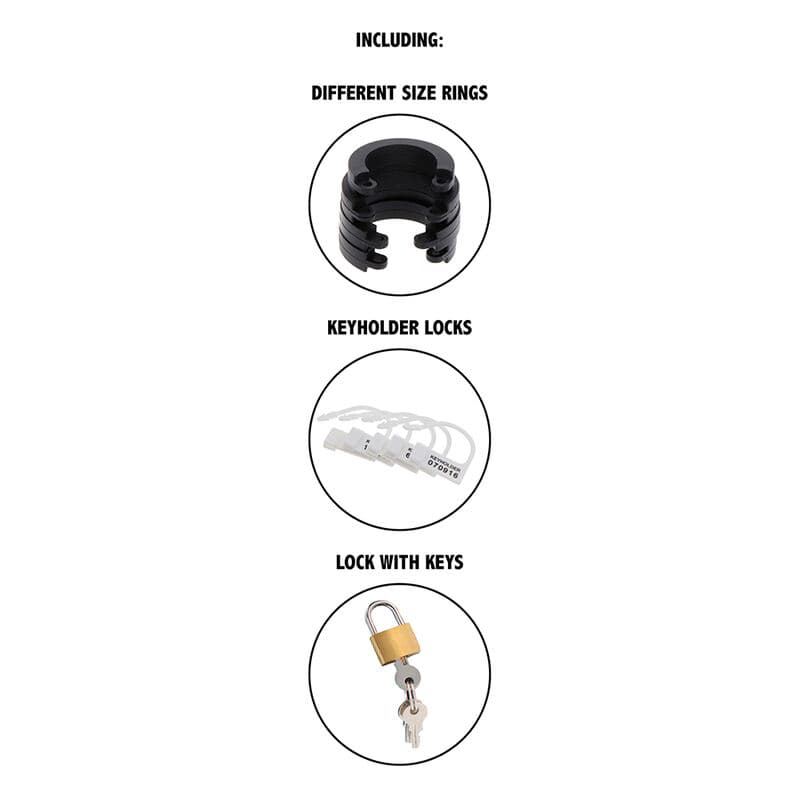 HIDDEN DESIRE - EXTREME CHASTITY COCK CAGE SILICONE SIZE S BLACK thumb 4