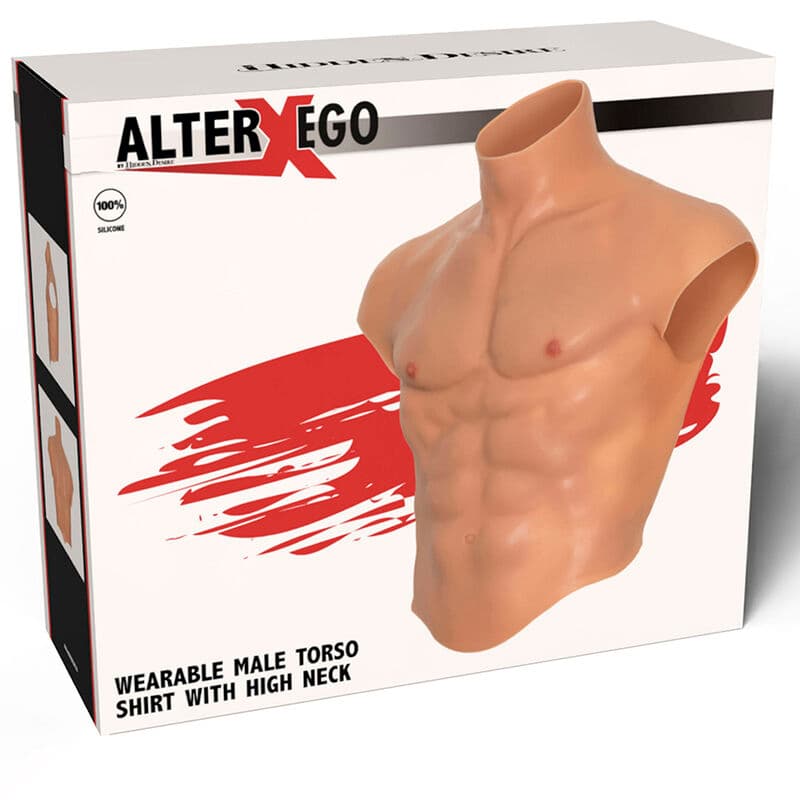 HIDDEN DESIRE - ALTER EGO SILICONE MALE TORSO SHIRT WITH ABS FLESH thumb 6