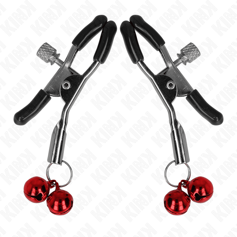 KINK - DOUBLE BELL NIPPLE CLAMP RED 6 CM thumb 2