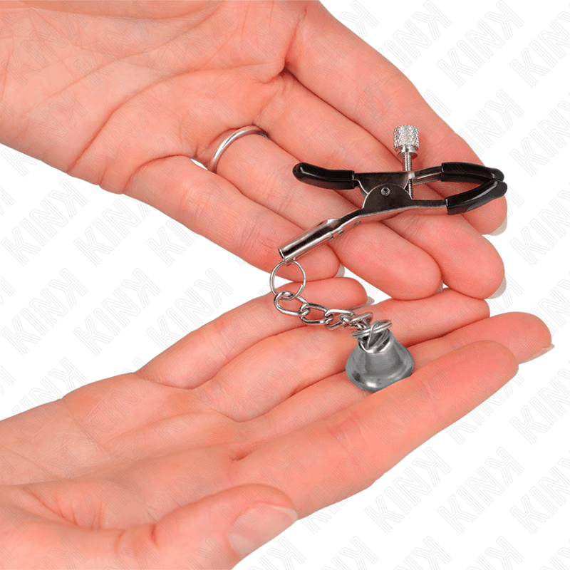 KINK - SILVER BELL PENDANT NIPPLE CLAMPS 6 CM thumb 3